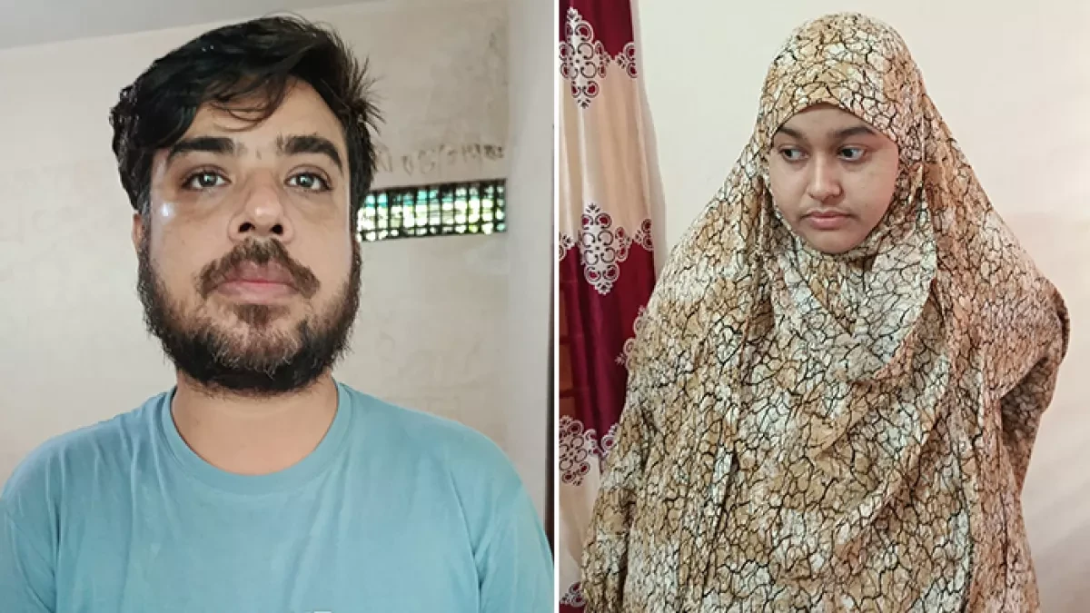 চার বছর পর গ্রেপ্তার হওয়া আসমা-আলম দম্পতি। ছবি: নিজস্ব