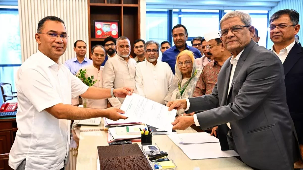 মির্জা ফখরুলের প্রার্থিতা চূড়ান্ত করেন বিএনপির চেয়ারম্যান ও প্রধানমন্ত্রী তারেক রহমান। ছবি: পিএমও