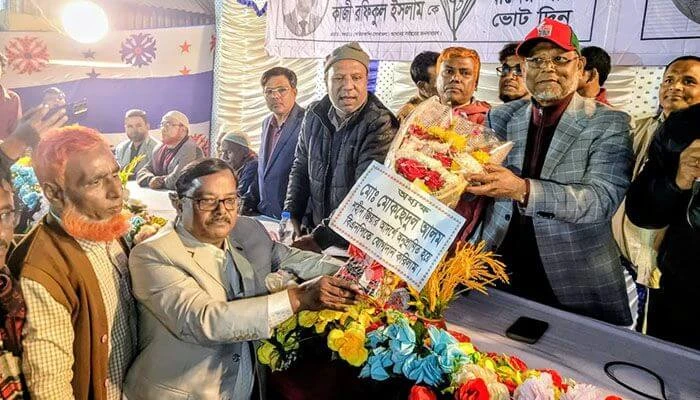 বগুড়ায় বিএনপিতে যোগ দিলেন জাতীয় পার্টির নেতারা।ছবি: নিজস্ব