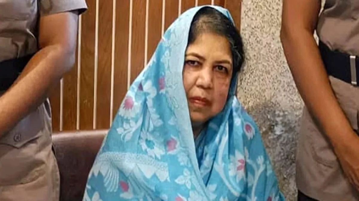 সাবেক স্পিকার শিরীন শারমিন চৌধুরীকে ধানমণ্ডি থেকে গ্রেপ্তার করেছে ডিবি পুলিশ। ছবি: ইউএনবি