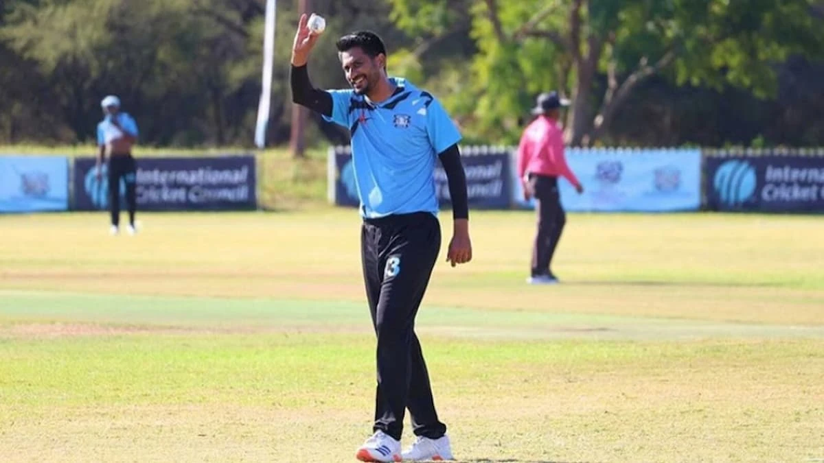 ৬ উইকেট নেওয়ার পর নাবিল মাস্টার। ছবি: বতসোয়ানা ক্রিকেট অ্যাসোসিয়েশন ফেসবুক পেজ থেকে