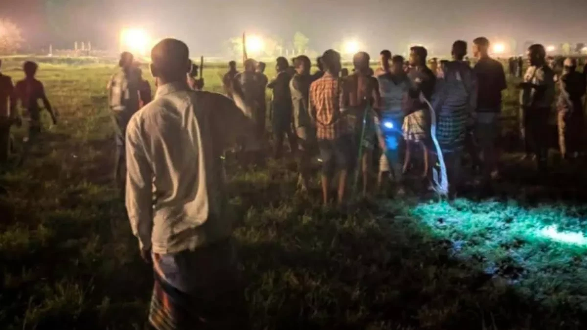 রাতভর এলাকাবাসীদের সাথে নিয়ে বিএসএফের পুশ-ইন ব্যর্থ করে দেয় বিজিবি। ছবি: নিজস্ব