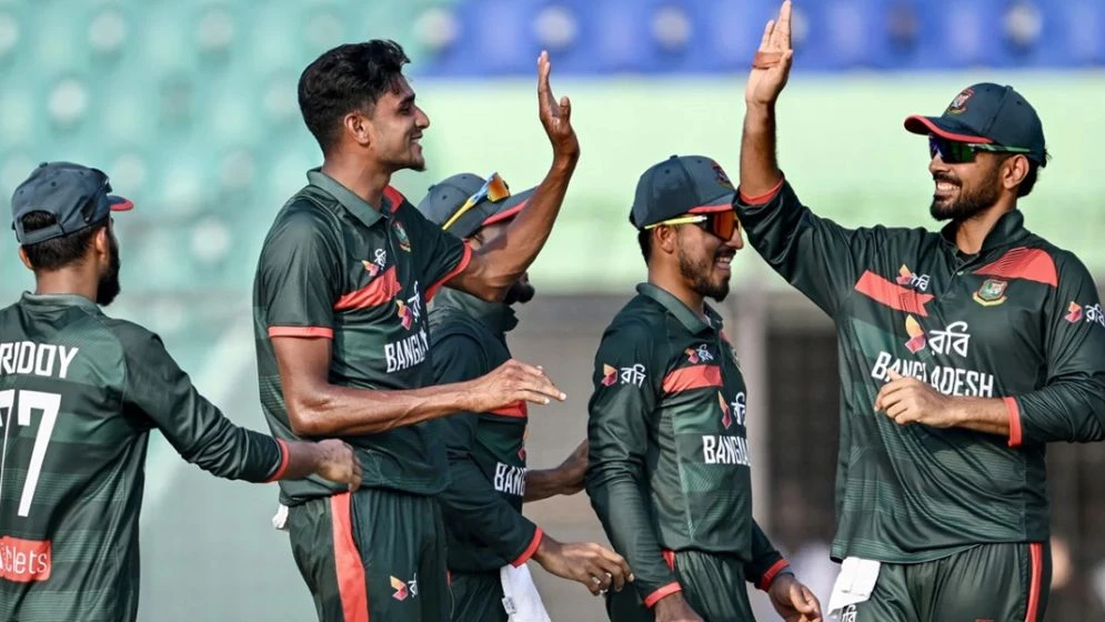 সিরিজ জয়ে উচ্ছ্বসিত বাংলাদেশ ক্রিকেট দল। ছবি-ক্রিকইনফো
