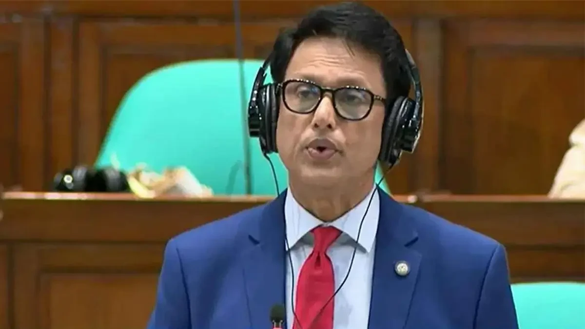 জাতীয় সংসদে বক্তব্য রাখছেন শিক্ষা এবং প্রাথমিক ও গণশিক্ষা মন্ত্রী আ ন ম এহছানুল হক মিলন। ছবি: সংগৃহীত