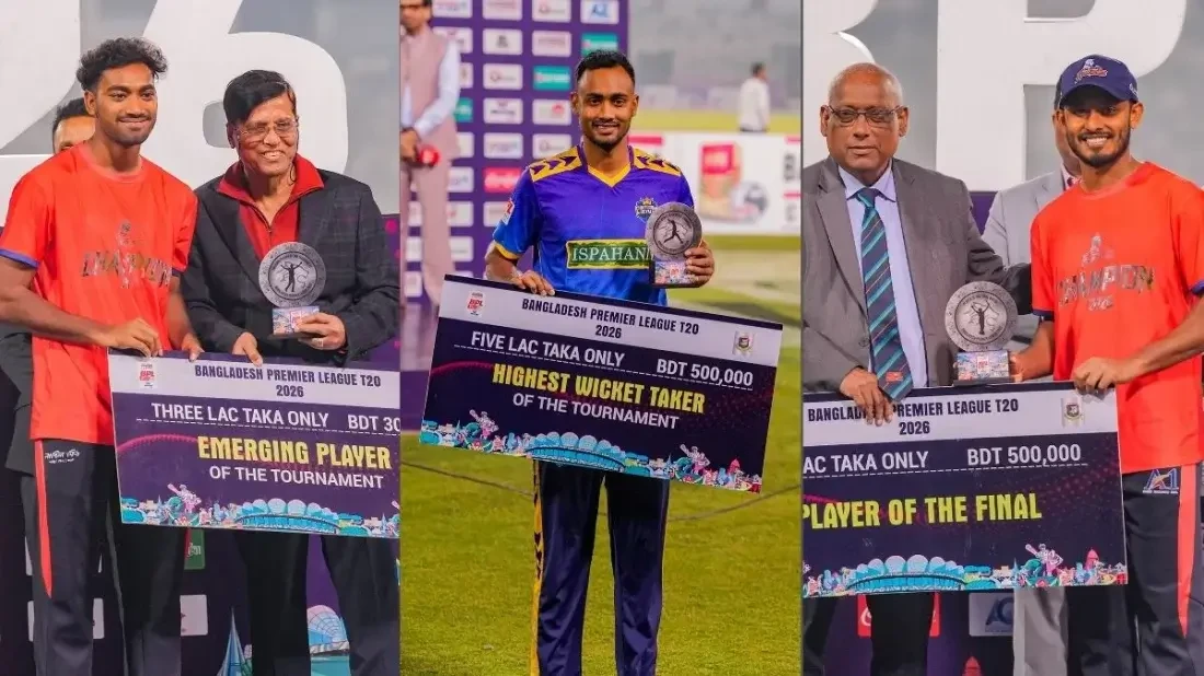 ২০২৬ বিপিএলে পুরুষ্কার প্রাপ্ত খেলোয়ার