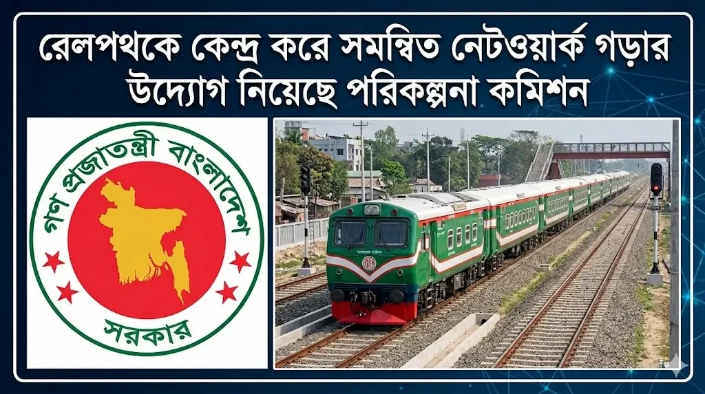 রেলপথকে কেন্দ্র করে সমন্বিত নেটওয়ার্ক গড়ার উদ্যোগ নিয়েছে পরিকল্পনা কমিশন।ছবি এআই