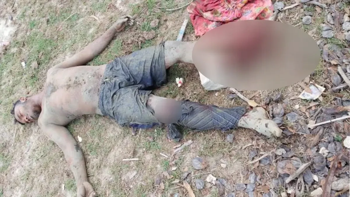 মাইন বিস্ফোরণে আহত যুবক মো. সাদেক। ছবি: নিজস্ব